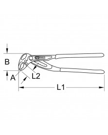 Pince multiprises, 10”, 0-45mm - Kstools | Mongrossisteauto.com