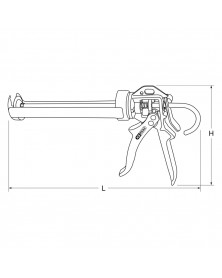 Pistolet à cartouche, silicone, 310ml - Kstools | Mongrossisteauto.com