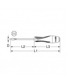 Tournevis isolé, fente, 1000V - Kstools | Mongrossisteauto.com