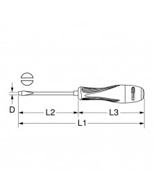 Tournevis fente, 8 mm,  L.150 mm - KS TOOLS | Mongrossisteauto.com