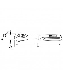 Mini cliquet, ¼”, 72 dents - Kstools | Mongrossisteauto.com