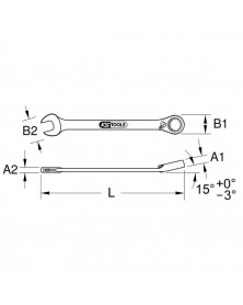 Clé mixte, à cliquet, réversible, GEARplus, 7 mm - KS TOOLS | Mongrossisteauto.com