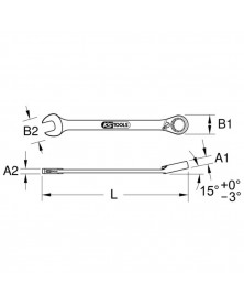 Clé mixte, à cliquet, réversible, GEARplus, 19 mm - KS TOOLS | Mongrossisteauto.com