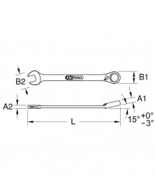 Clé mixte, à cliquet, réversible, GEARplus, 21 mm - KS TOOLS | Mongrossisteauto.com