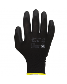 Gants polyester, taille XL, noir, 12 paires - Mercator | Mongrossisteauto.com