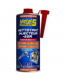 Nettoyant injecteurs diesel, vanne EGR, 1L - Metal 5 | Mongrossisteauto.com