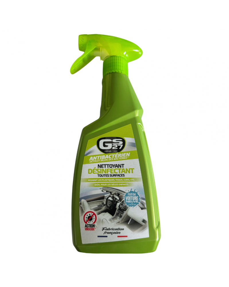 Nettoyant désinfectant anti-bactériens toutes surfaces 500ml - GS27 | Mongrossisteauto.com Nettoyant désinfectant anti-bactériens toutes surfaces 500ml - GS27 | Mongrossisteauto.com