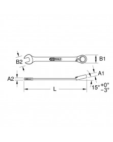 Clé mixte, à cliquet, réversible, GEARplus, 32  mm - KS TOOLS | Mongrossisteauto.com