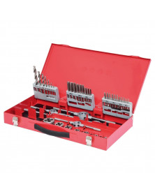 Coffret de jeux de tarauds, filières et forets, 44pcs - Kstools | Mongrossisteauto.com