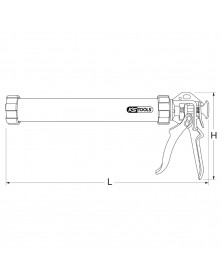 Pistolet à silicone, 600ml - Kstools | Mongrossisteauto.com