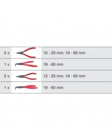 Pince à circlips, 6pcs (module 713.5006) - Kstools | Mongrossisteauto.com