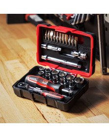 Coffret douilles et accessoires ULTIMATE, ¼”, 27pcs - Kstools | Mongrossisteauto.com
