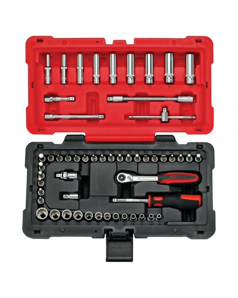 Coffret douilles et accessoires ULTIMATE, ¼”, 54pcs - Kstools | Mongrossisteauto.com