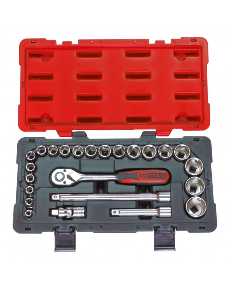 Coffret douilles et accessoires ULTIMATE, ½”, 24pcs - Kstools | Mongrossisteauto.com