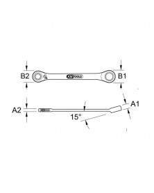 Clé à cliquet, réversible, 1/4" (503.4691) - KS Tools | Mongrossisteauto.com