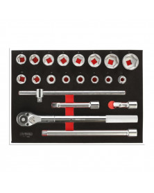 Coffret douille, accessoires, 3/4", 21 pièces (711.1034) - KS Tools | Mongrossisteauto.com