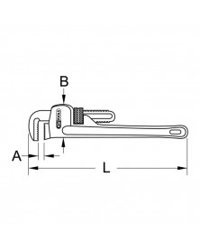 Clé serre tube, stillson, 14" - 350mm (114.0014) - KS Tools | Mongrossisteauto.com