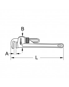 Clé serre tube, stillson, 24" - 600mm (114.0024) - KS Tools | Mongrossisteauto.com