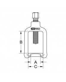 Arrache rotule, sur pivot, clé 24mm (450.0076) - KS Tools | Mongrossisteauto.com