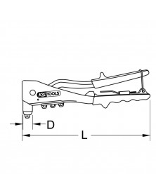 Pince à rivet 270mm (150.9510) KS Tools | Mongrossisteauto.com