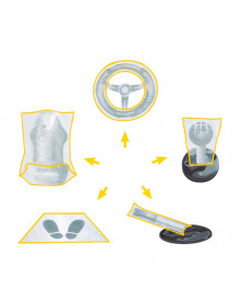 Kit protections plastiques pour habitacle, boite de 100pcs - KS TOOLS | Mongrossisteauto.com