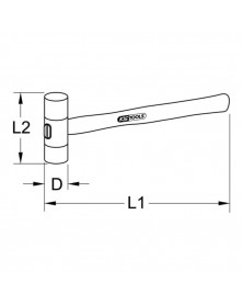 Maillet à embout nylon 340g Ø35mm KSTOOLS | MonGrossisteAuto.com