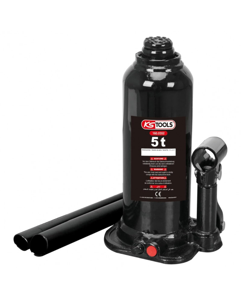 Cric bouteille hydraulique, 5 tonnes - KS TOOLS | Mongrossisteauto.com