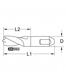 Foret à dépointer HSSE-TIN 90mm KSTOOLS | MonGrossisteAuto.com