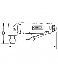 Mini meuleuse angle pneumatique longue KSTOOLS | MonGrossisteAuto.com