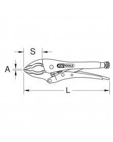 Pince étau, à mâchoire large, 9"- KS TOOLS | Mongrossisteauto.com