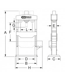 Presse hydraulique 30 tonnes KS TOOLS | Mongrossisteauto.com