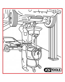 Récupérateur d'huile par gravité 65 L KS TOOLS | Mongrossisteauto.com