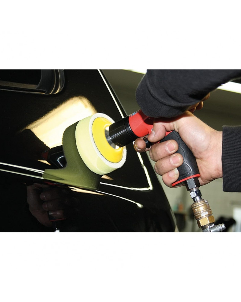 Mini Polisseur Pneumatique KS TOOLS 1/4" - 2500 Tr/min - Avec 3 Supports Velcro 75mm