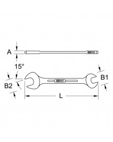 Clé à fourche, 22x24mm (517.0114) - KS Tools | Mongrossisteauto.com