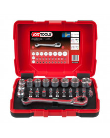 Coffret douille, traversantes, lot de 2, 1/4" - 3/8"- 1/2" (922.0648) - KS Tools |Mongrossisteauto.com