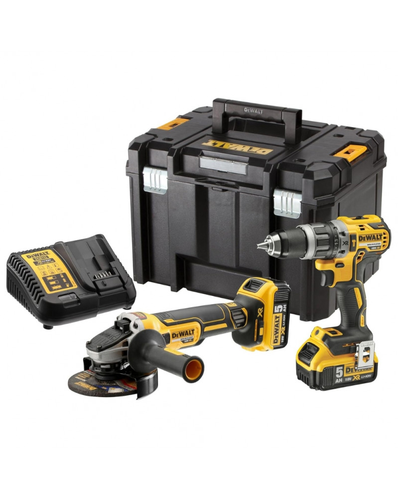Pack outils Dewalt, XR 18V, 5ah, perceuse à percussion, meuleuse d’angle - Dewalt | Mongrossisteauto.com