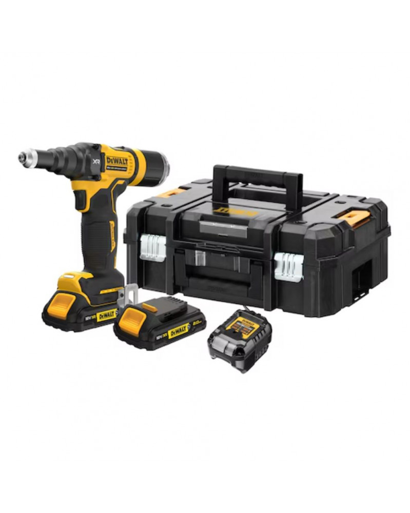 Riveteuse, XR 18V 2 Ah brushless 4,8 mm, coffret TSTAK (DCF403D2GT-QW) - Dewalt | Mongrossisteauto.com