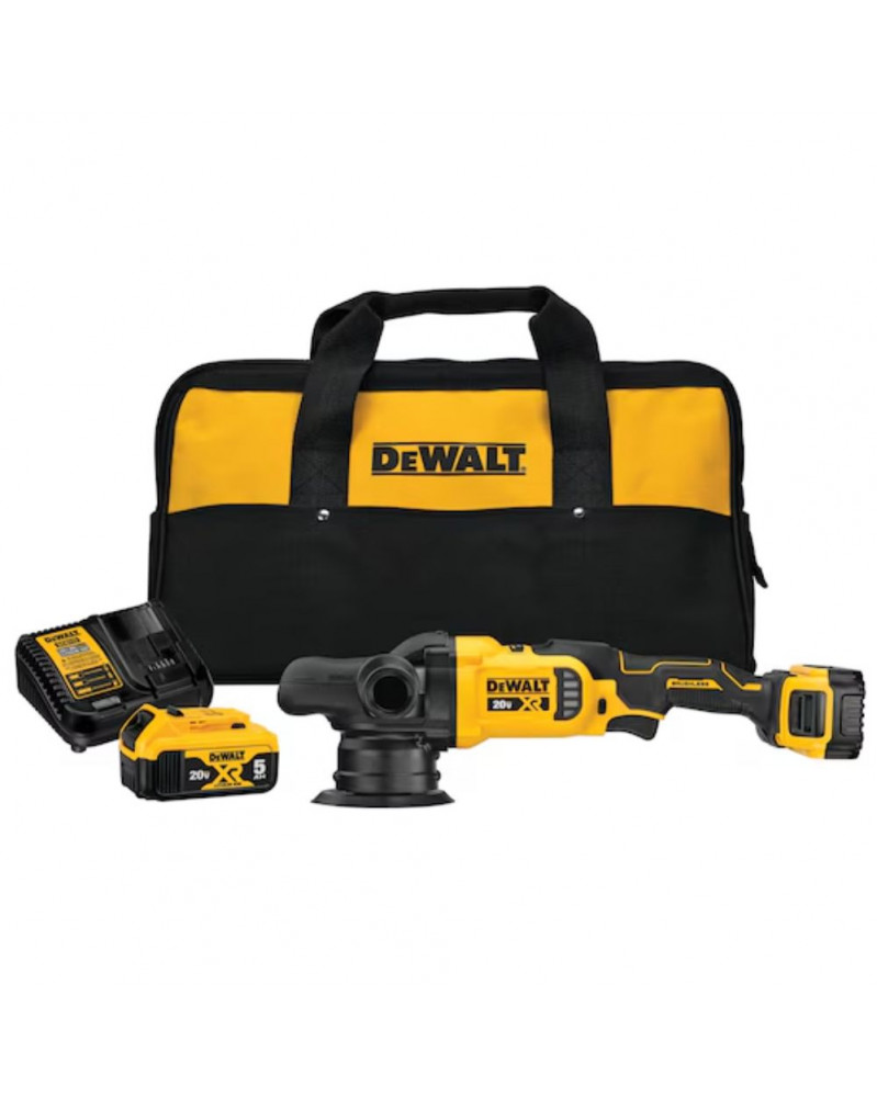 Polisseuse voiture, double action, XR 18V 5 Ah Li-lon, brushless (DCM848P2-QW) - Dewalt | Mongrossisteauto.com