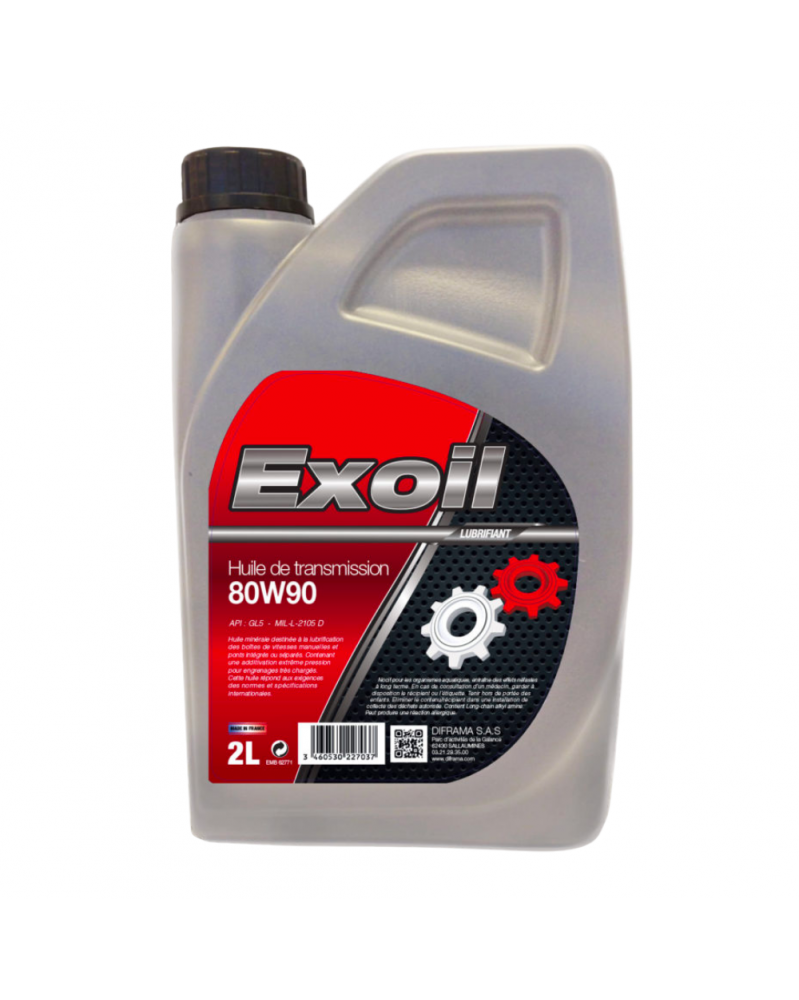Huile de transmission 80W90, Exoil 2L - Diframa | Mongrossisteauto.com