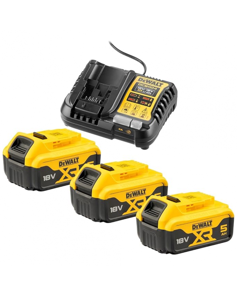 Pack batteries, 3 XR 18V, 5ah Li-Ion, Dewalt | Mongrossisteauto.com