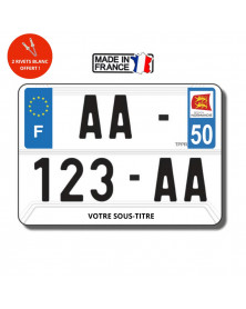 Plaque immatriculation moto région 50 | Mongrossisteauto.com