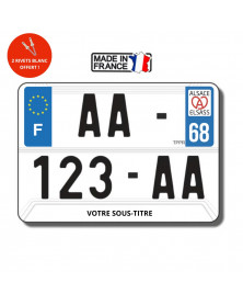 Plaque immatriculation moto région 68 | Mongrossisteauto.com