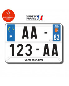 Plaque immatriculation moto région 83 | Mongrossisteauto.com