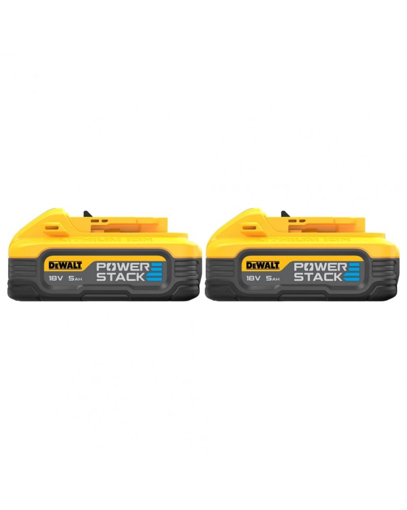 Lot de 2, batterie Dewalt Powerstack, 5ah, XR 18V - DEWALT | Mongrossisteauto.com