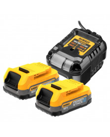 Lot de 2, batterie Dewalt Powerstack, XR 18V, 1.7ah + chargeur - DEWALT | Mongrossisteauto.com