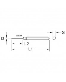Chasse goupille, cylindrique, extra-long, Ø3mm, L.200mm - Kstools | Mongrossisteauto.com
