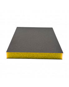 Éponge abrasive, double face, jaune, x100 - Dialann | Mongrossisteauto.com