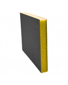 Éponge abrasive, double face, jaune, x100 - Dialann | Mongrossisteauto.com