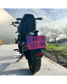 Plaque d'immatriculation provisoire, WW et W, rose, moto, Homologuée - Mon Grossiste Auto | Mongrossisteauto.com