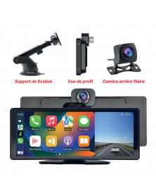 Ecran CarPlay voiture, grand format, dashcam avant & arrière, DbSonic (DB006)| Mongrossisteauto.com